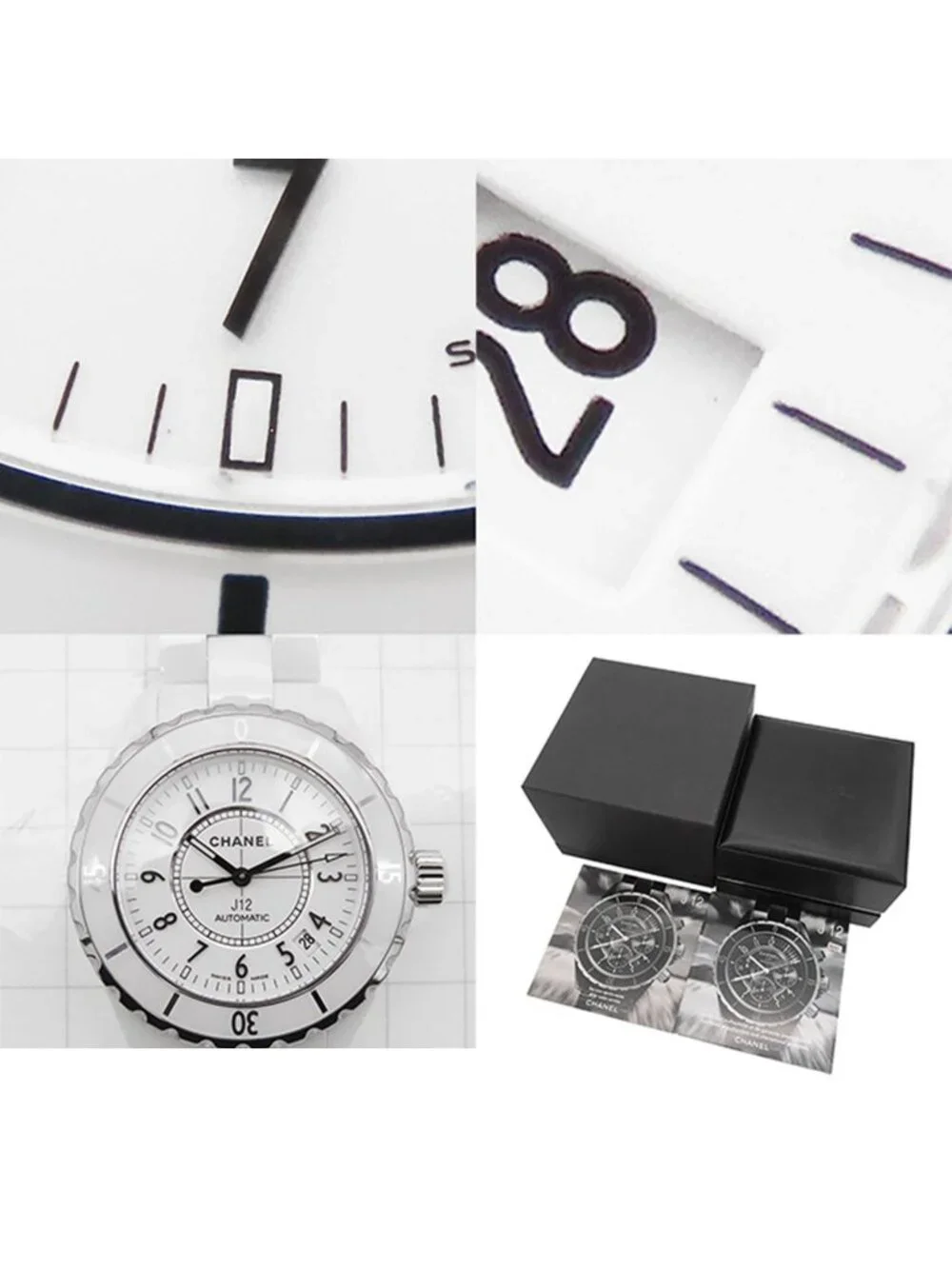Chanel White SS Ceramic 38 Card Watch Automatic
